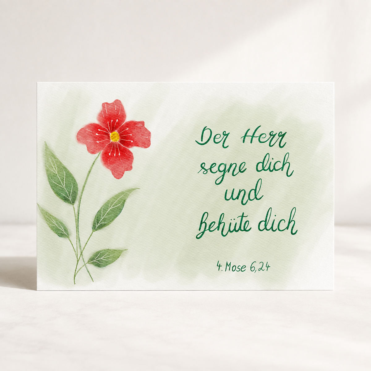 Christliche Geburtstagskarte mit Bibelvers 4. Mose 6,24