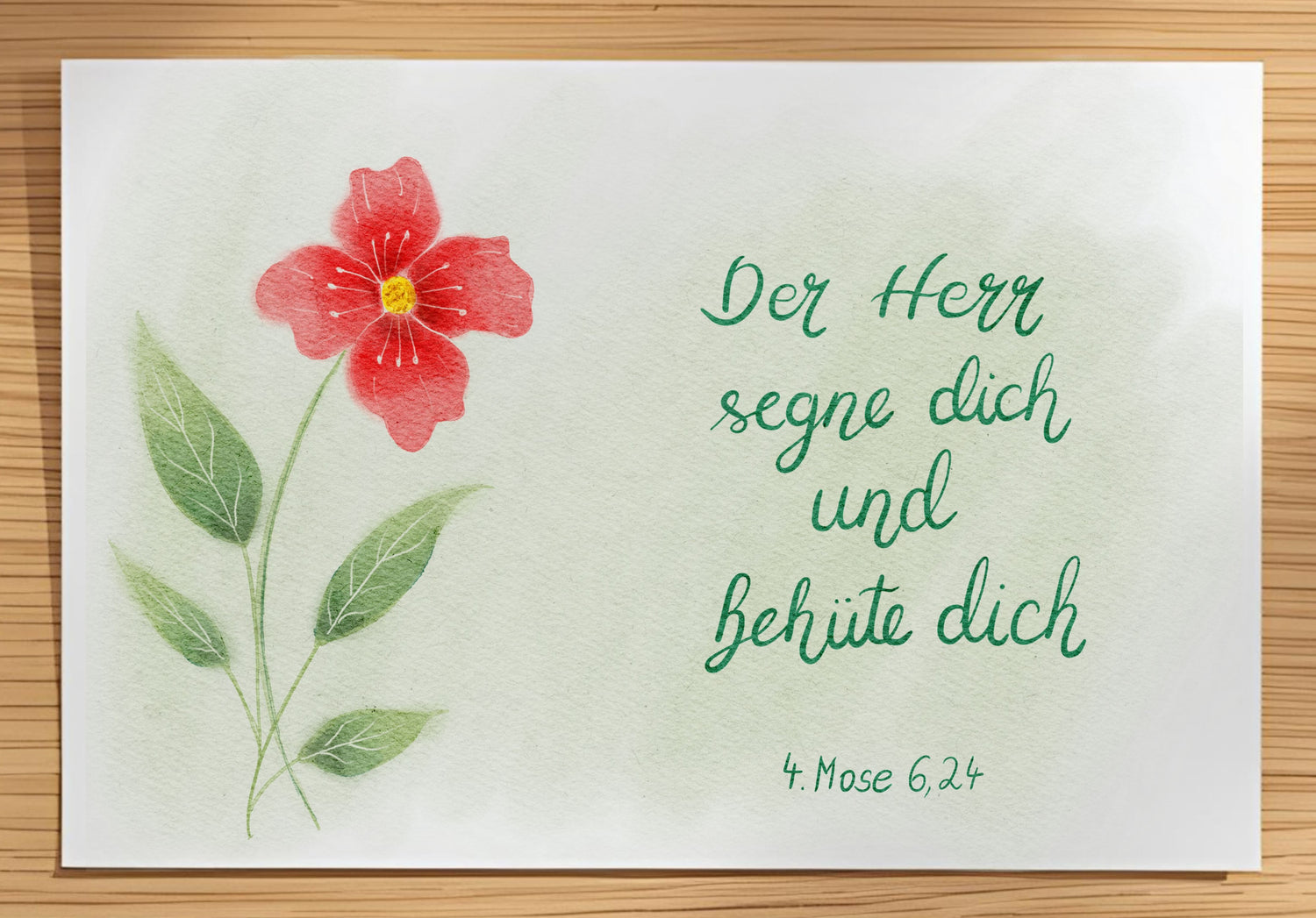 Christliche Geburtstagskarte mit Bibelvers 4. Mose 6,24