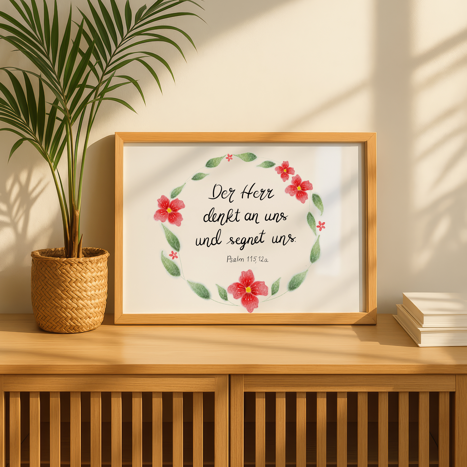 Christliches Poster mit Bibelvers Psalm 115,12a - Hoffnung &amp; Ermutigung